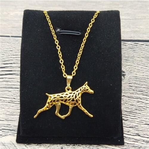 New Doberman Pinscher Necklace Trendy Style Doberman Pinscher Pendant Necklace Women Fashion Pet Jewellery Animal Dog Jewellery