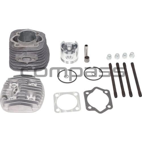 The new set of cylinder gasket-piston ring-screw nut is suitable for 50cc gasoline electric bicycle