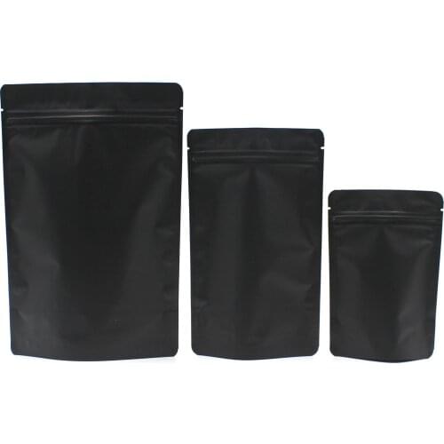 50pcs/lot Matte Pink Green Black Stand up Zip Lock Plastic Bags with Window Gift Coffee Beans Snack Nuts Ziplock Storage Bag