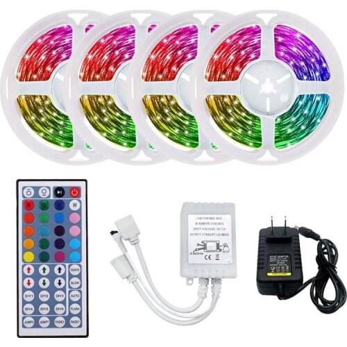 20M RGB LED Strip Light 3528 1200LEDs Flexible LED Light Strip with 44 Key Remote for Bedroom Christmas