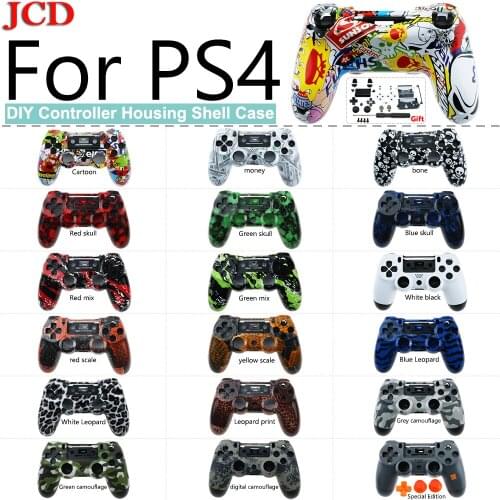 JCD For PS4 Replacement back shell Faceplate case repair for PS4 Controller Housing Cover for dualshock 4 Case for Playstation 4