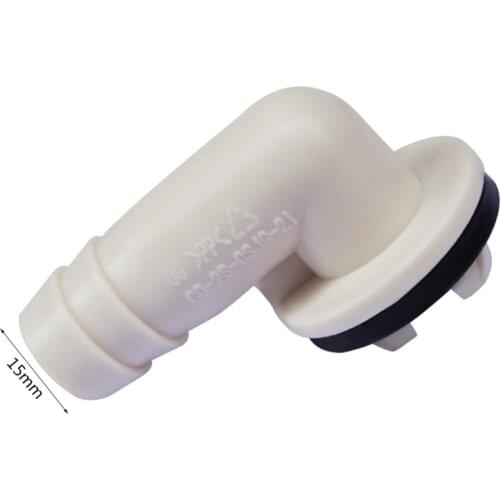 Drain Hose Connector Elbow 15mm/0.59in w/ Rubber Ring No Leaking Easy to Install for Air Conditioner External Unit Wholesales