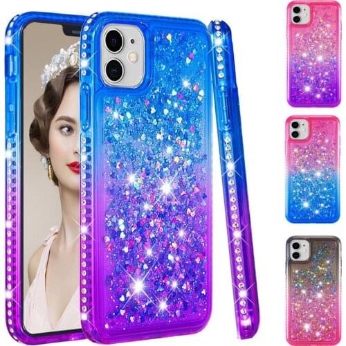 Sunjolly Glitter Case for Samsung Galaxy J4 J6 Plus A9 Star Lite / Pro A9S A6 Plus 2018 TPU Bling Rhinestone Phone Case Cover