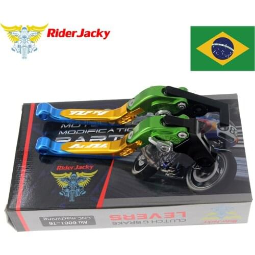 Brazil Flag color For Yamaha YZFR1 YZF R1 2004-2008 2006 2007 Brake only Motorcycle CNC Folding Extendable Brake Clutch Levers