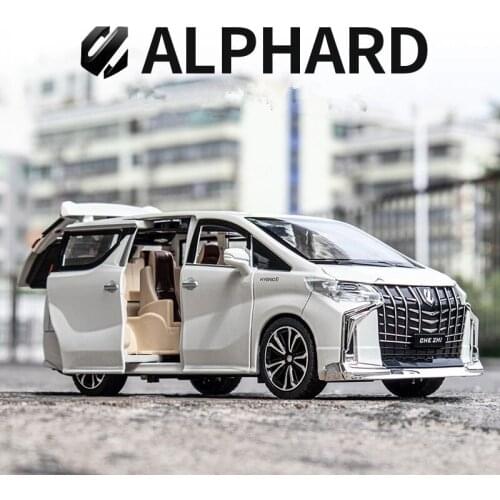 1:24 Toyota Alphard MPV Alloy Car Model Diecasts & Toy Metal Business Purpose Vehicles Model Collection Simulation Kids Toy Gift