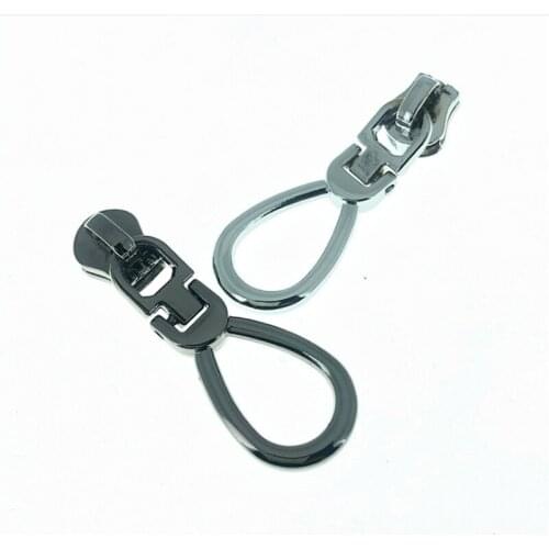 10 Pieces 19*45 MM Hardware Zinc Zipper Puller Luggage Hardware Oval Hollow Pull Tab Handbag Bag Oval Movable Zipper Sliders