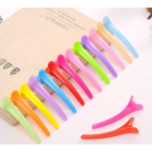 10 pieces/lot) Cute Candy Color Plastic Girl Hair Clip Women Barrette Hair Styling Tools Fashion Alligator Clips Salon Supplies