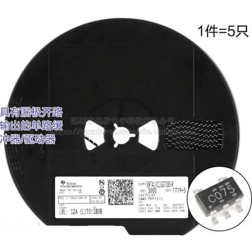 SN74LVC1G07DBVR SOT-23-5 Open-drain Output Single-channel Buffer