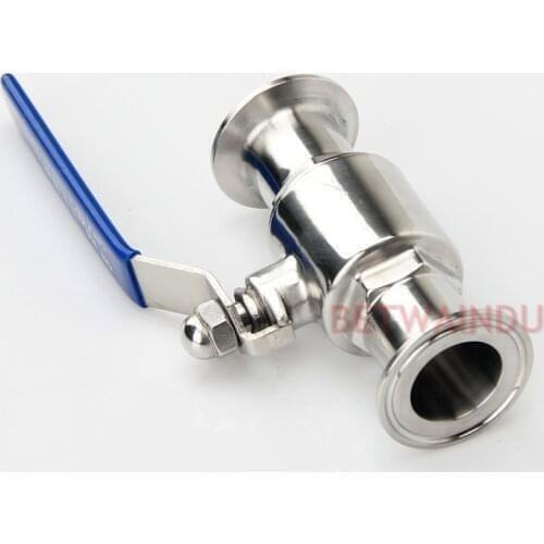 2-1/4" 57MM 304 Stainless Steel Ball Valve Tri Clamp Ferrule Type Sanitary Ball Valve Food Grade Free Shippping
