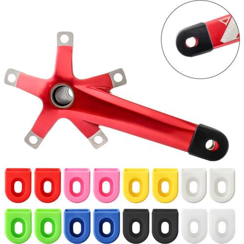 2pcs Silicone Bicycle Crank Arm Protector Cover Mountain Road Bike Universal Crankset Protective Caps MTB Cycling Accessories