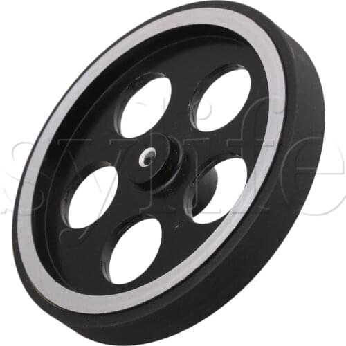 300mmx4mm Aluminum Industrial Encoder Wheel Meter Wheel for Rotary Encoder with Wrench & Screws