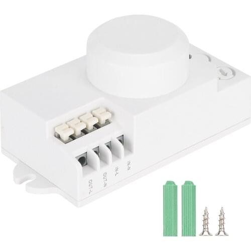 5.8GHz Microwave Radar Sensor Light Switch Adjustable Stairway Ceiling Body Motion Detector