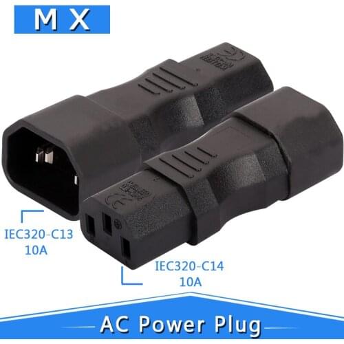 IEC320 C14 to C13 Golbalma PDU UPS Plug / Socket 3 Pin Extension Adapter Receptacle for Wall Mount LCD LED TV