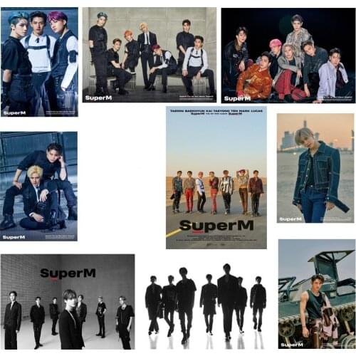 5D DIY Diamond Painting Hallyu Group SuperM Diamond Embroidery Painting Diamond Mosaic Full Cross Stitch Kit Home Decoration