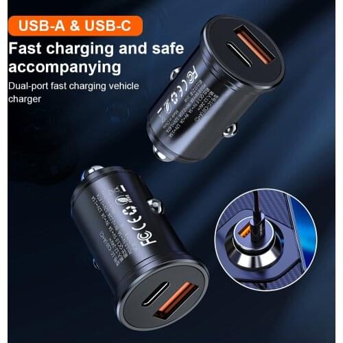Car Phone Charger USB Charger Adapter 12V 24V Car Lighter 3.1A Dual USB Quick Charging Adapter for iPhone Huawei Xiaomi Samsung