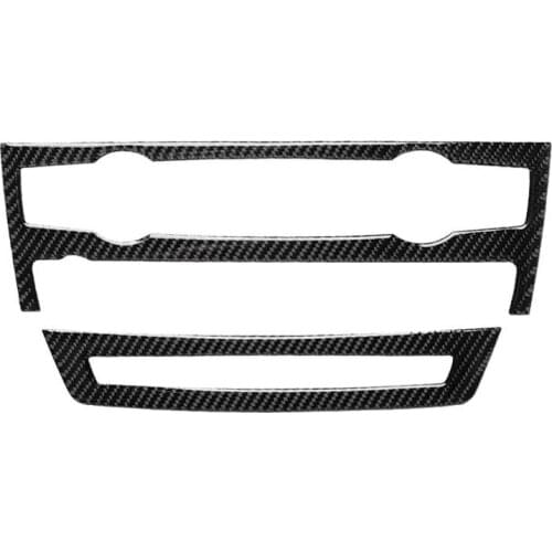 For BMW X5 E70 X6 E71 2008-2013 Carbon Fiber Car Accessories Car Air Conditioning Volume Adjustment Frame Trim Stickers LHD