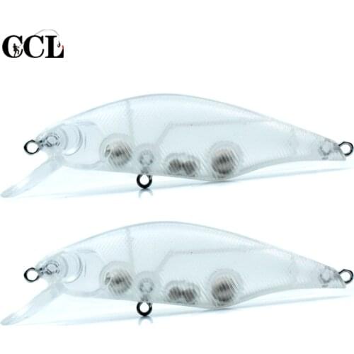 CCLTBA 15pcs/lot Transparent Blank Crankbait Fishing Lures 9cm 10g Hard Body Unpainted Wobbler Minnow Floating Fishing Tackle