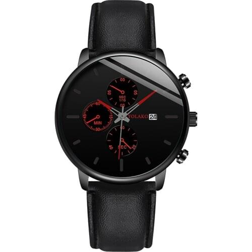 New Arrival Fashion 2021 mens calendar quartz watch Decoration eyes big dial wristwatch Relogio Masculino Montre de luxe homme