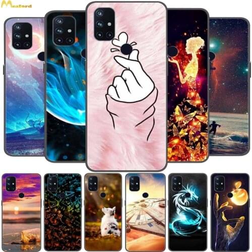 For Oneplus Nord N10 5G Case Silicone Soft Phone Cover On Oneplus Nord CE 5G Coques One Plus N100 Case Wolf Protective Black TPU