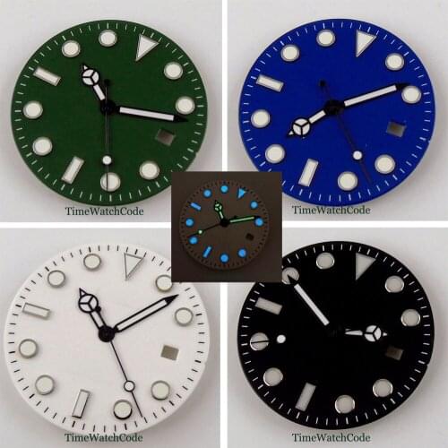 31.3mm Watch Dial Hands Parts Date Window Fit For MIYOTA8215 Mingzhu2813 3804