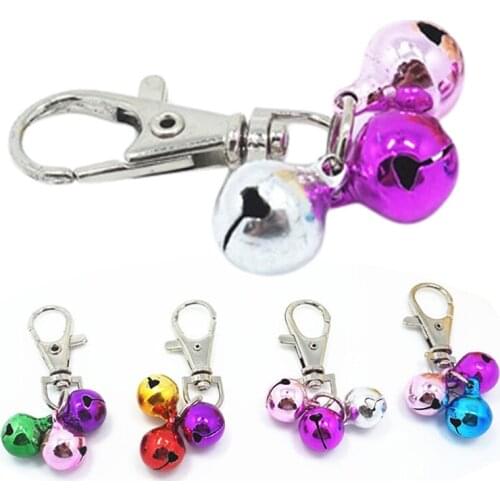 Coloured Pet Dog Bell Cat Animal Collar Clothe Charming Lobster Clasp Decor