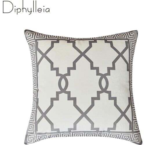 Diphylleia Decorative Pillow Covers Gray Yellow Color Velvet Mashup Style Cushion Case Dormitory Farmhouse Sofa Living Room Bed