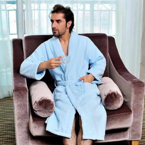 Cotton men bathrobe Winter Thick XL pajamas women blanket towel nightgown sleepwear girls thicken lovers long soft winter white