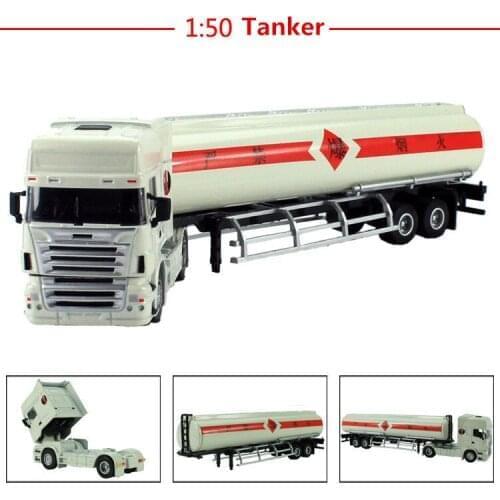 1:50 alloy engineering vehicles, high simulation model of oil tank truck ,childrens educational toys, free shipping