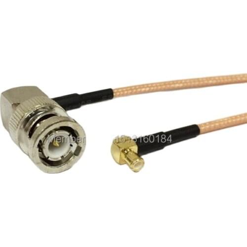 New Modem Coaxial Cable BNC Male Right Angle To MCX Male Plug Right Angle Connector RG316 Cable 15CM 6" Adapter