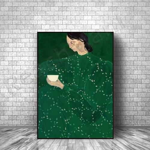 Clichy square poster print, woman holding a cup of coffee poster, Clichy square poster, retro poster, stunning art deco gift