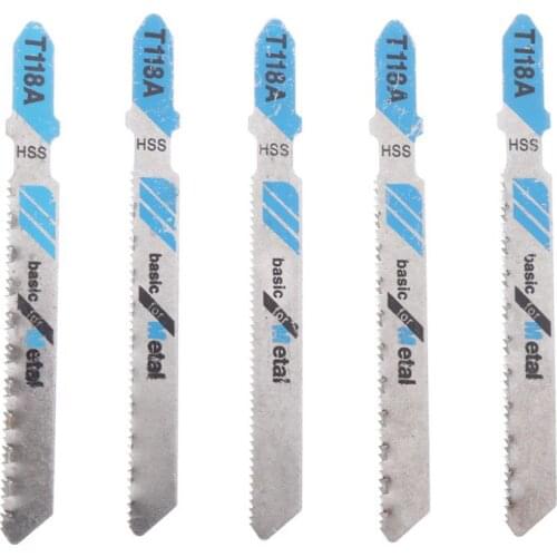 5 Pcs HSS T118A Jig Saw Blades Wood Metal Fast Cutting Reciprocating Saw Blade