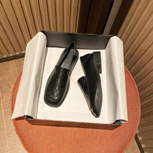 Small leather shoes womens 2020 autumn new British style JK student flat shoes Geling retro one-step loafers