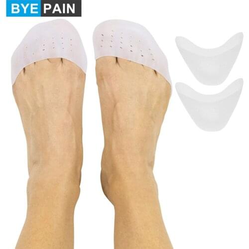 1Pair Toe Pouches, Silicone Gel Sock Pads, Topper Cover Protector Sleeve, Big Toe Protection Cushion for Ball of Foot,Metatarsal