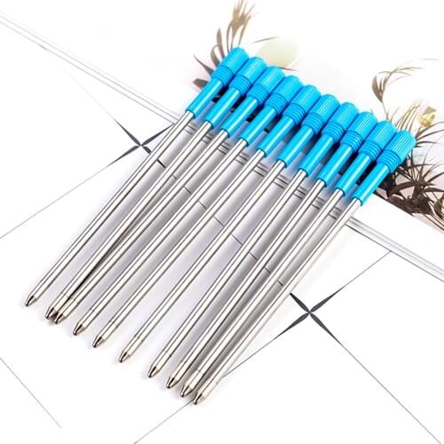20 pcs/lot Metal pen refill for Crystal Diamond Ballpoint pen student pen rod cartridge core black blue color