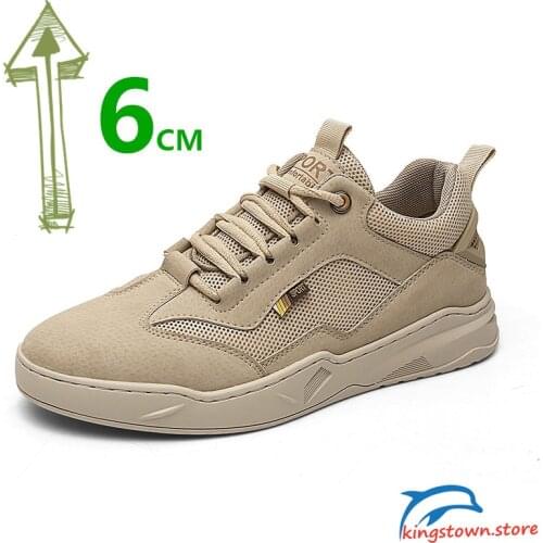 Men Sneakers Elevator Shoes Heightening Shoes Height Increase Shoes for Men Insole 6CM Tall Shoes