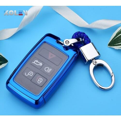Plating Soft TPU+PC Car Remote Key Case Cover Holder For Land Rover Range Rover Discovery 5 Sport Evoque For Jaguar 2018 2019