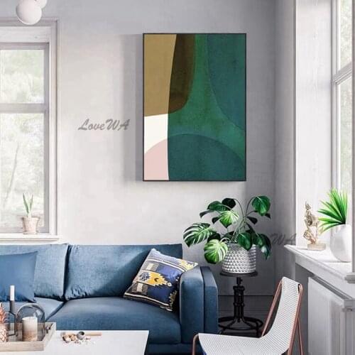 New Arrival Home Decoration Wall Art Color Painting On Canvas Strong Contrast Handmade Restaurant Wall Art Frameless Painting