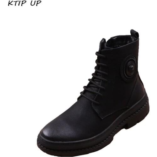 Autumn Winter Boots Men High Quality Black Platform Lace Up Leather Boots Fashion Outdoor Non-slip Casual Military Boots