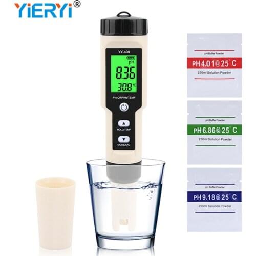4 in 1 Portable Tem H2 ORP PH Meter Dissolved Hydrogen Test Water Quality Purity Digital Tester Monitor Waterproof for Aquarium