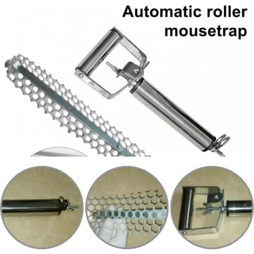 Silver Color Excellent Catching Rat Pest Hygienic Trap Stainless Steel Rat Roller Bearing Design for Kitchen