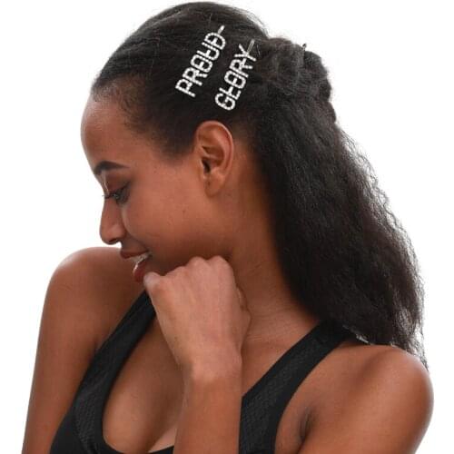 Professional Handmade Word Hairclips Crystal Letters Bobby Pins Hair Clips Alphabet Hair Accessories for Girls&Ladies WHOLESALE