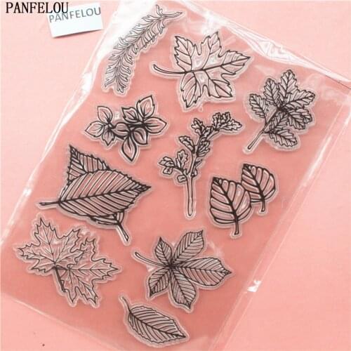 PANFELOU The leaf Transparent Clear Silicone Stamp/Seal DIY scrapbooking/photo album Decorative clear stamp sheets