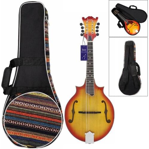 National Style Mandolin Backpack Knitted Double Straps Pad Cotton & Oxford Fabric Thickening Soft Gig Case for Mandolin