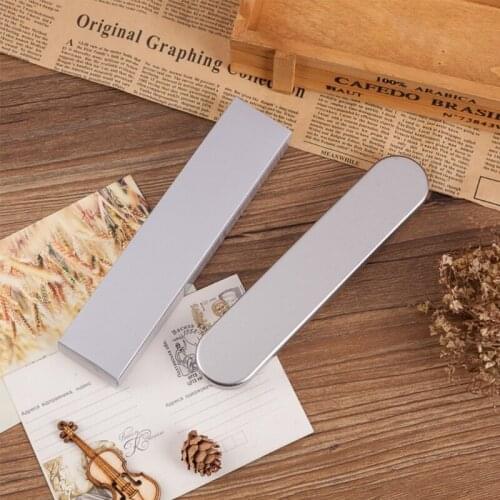 Silver Tin Pencil Case Pen Storage Box Stationery Organizer School Office Use