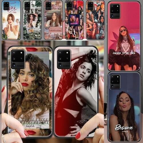 Tini Stoessel Phone case For Samsung Galaxy Note 4 8 9 10 20 S8 S9 S10 S10E S20 Plus UITRA Ultra black tpu cell cover fashion