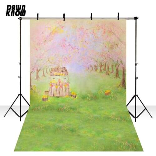 DAWNKNOW Oil Painting Vinyl Photography Background For Newborn Flower Tree Photo Shoot Backdrop For Wedding Photo Studio S1205