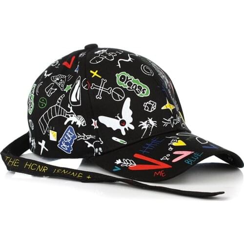 Korea Style Women Cotton Baseball Cap With Tail Casquette Gorras Ulzzang Harajuku Cute Puppy Snapback Printed Caps Adult