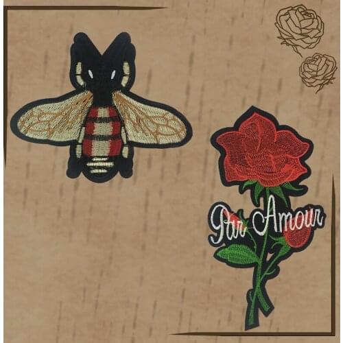 1Pcs fashion Embroidery beePatches for clothesBadgesexy clothesdecorationSewing accessoriesembroidery Ironpatch