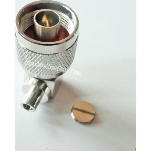1Pcs N Plug Male Right Angle RF Connector Solder For Semi Rigid.141" RG402 Cable
