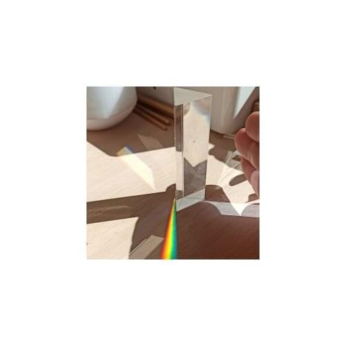 30*30*60MM Magical Triangular Prism Rainbow Photography Seven-color Sunlight Student Optical Science Light Experiment